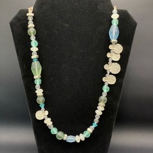 Chunky beach themed beaded necklace, N134
